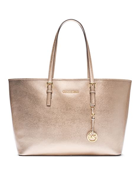 michael kors jet set medium tote pale gold|Michael Kors carryall pale peanut.